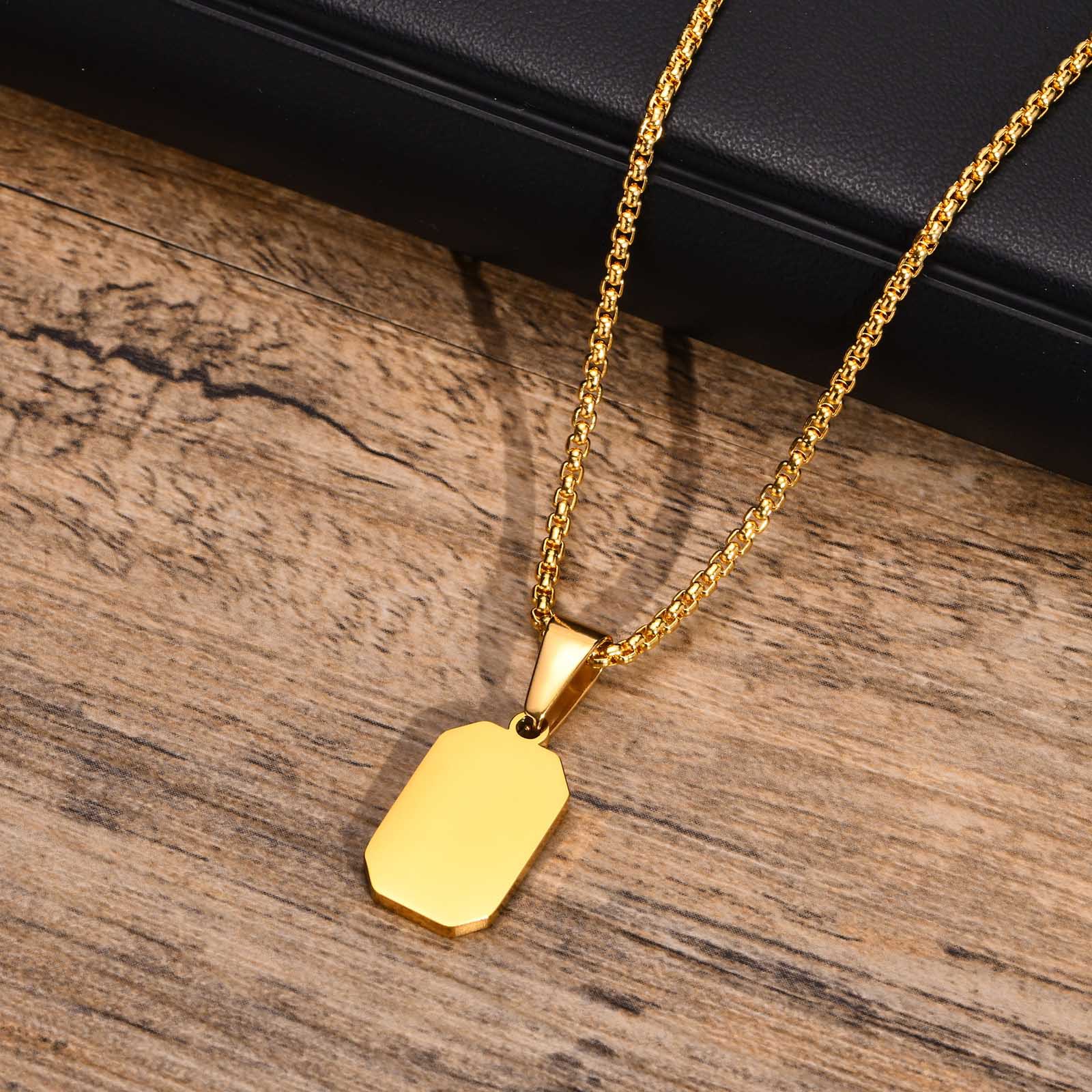 7g Weight Pendant Jewelry Making Type 18K Gold Plated Plating Material 201 Stainless Steel Chain Material 1 Piece Quantity Daily Occasion 201 Stainless Steel Material Geometric Pattern All Seasons Season Unisex Gender Polished Finish Polishing Design Simple Style Style Simple Style Geometric 201 Stainless Steel Polishing 18K Gold Plated Unisex 11