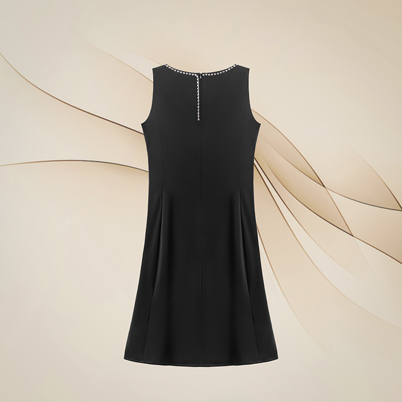 【2 Stores】【Jh-8】2024 Spring/Summer Diamond Chain Design Du Exclusive High-End Fabric Three-Dimensional Cut Dress