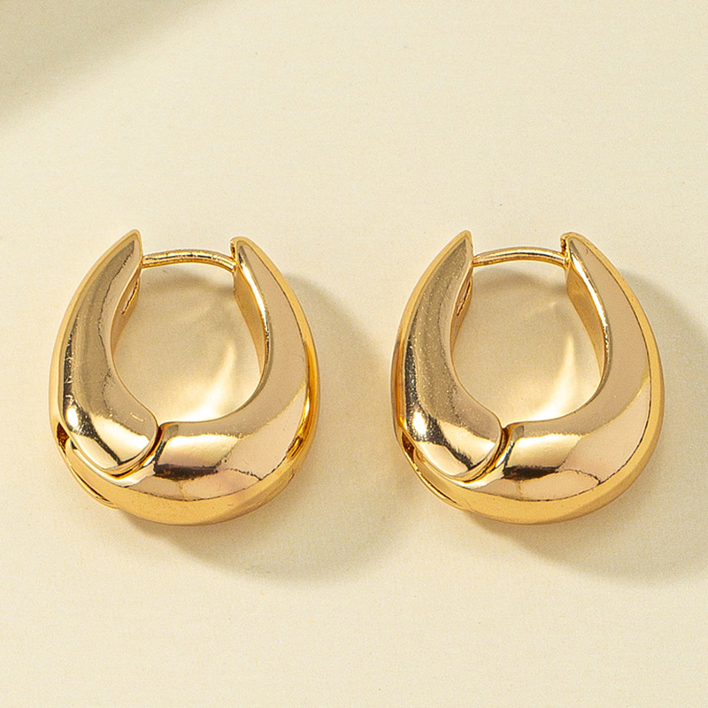 1 Pair Simple Style Geometric Alloy Plating Womenu0027S Earrings