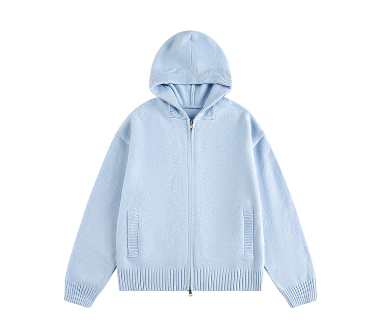 "Retro Detachable Faux Fur Collar Cardigan – Unisex Hooded Sweater Coat (Flower Gray/Black/Bluish/Apricot, S-XXL)"_viptrois.com