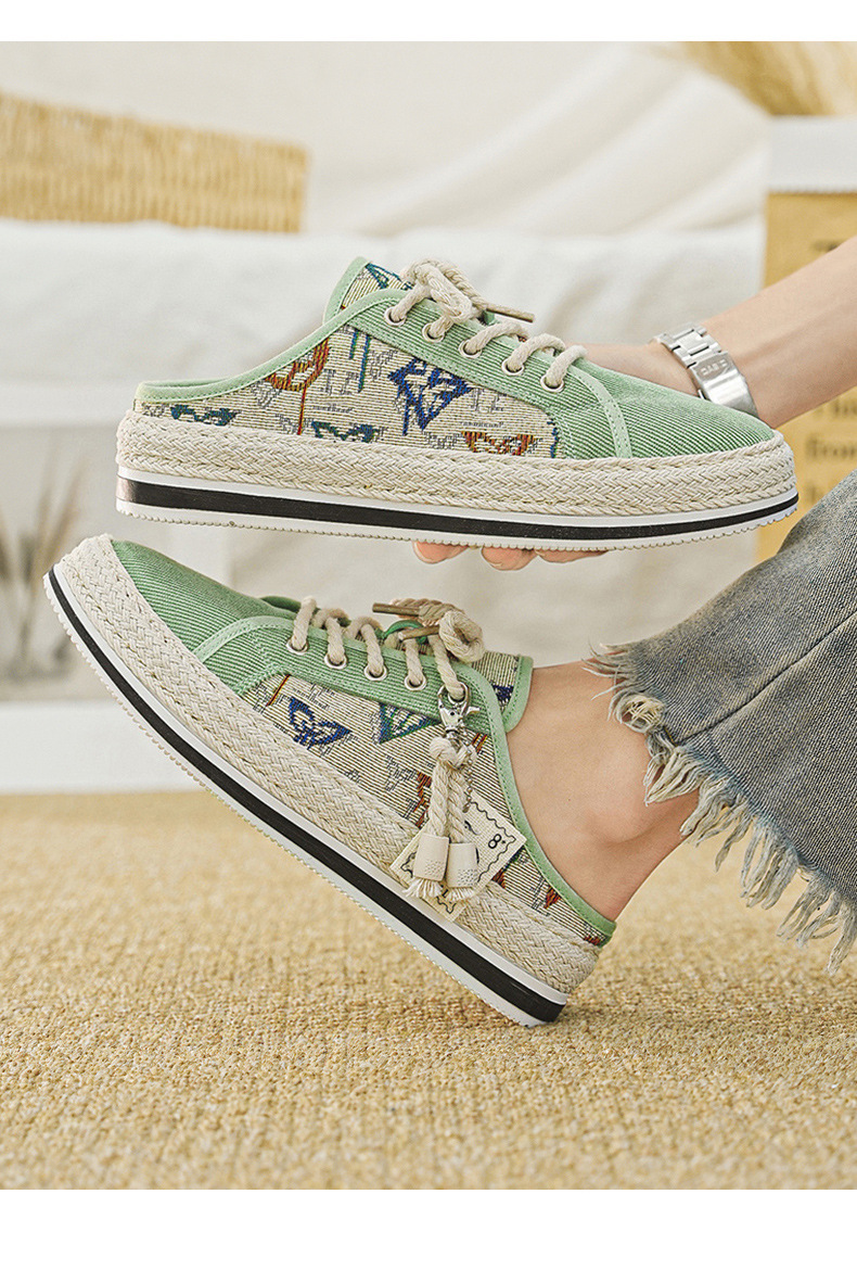 Scarpe da pescatore casual da uomo, alla moda, estive, in paglia intrecciata, con un piede solo, pigre, nuovo articolo 2024_voghion.com