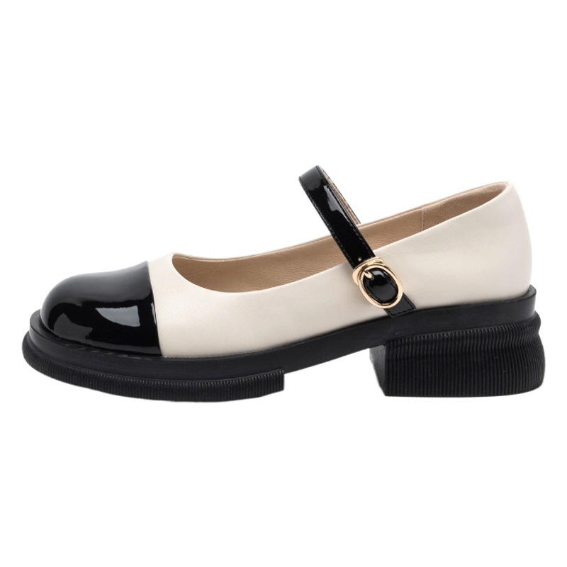 Zapatos de cuero para mujer Augu Shiden, mocasines JK de verano 2026, estilo retro británico, zapatos Mary Jane a la moda