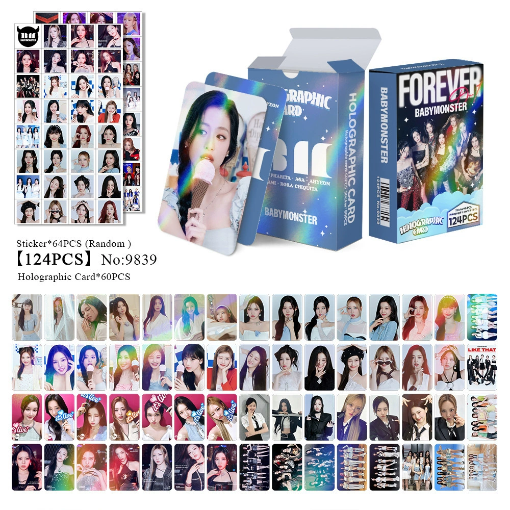 New Model Exclusively for Foreign Trade: 124 Holographic Cards, Total Chain Gidle Str Bptwice Celebrity Merchandise Lomo Small Cards