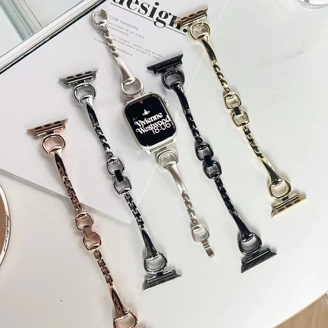 Bamboo Saddle Buckle Superior Sense Niche Suitable for AppleWatch 8 Apple Watch iwatch7 Generation SE Strap