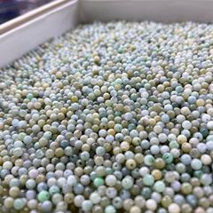 缅甸翡翠A货圆珠散珠子diy手链项链半成品材料配件饰品隔珠配饰