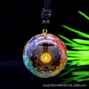 Foreign Trade Natural Crystal Gravel Pendant Glue Handmade Necklace Christmas Gift Cross-Border New Product