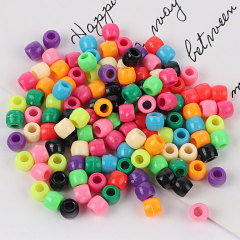 卸売り6x9mmカラープラスチック大穴ビーズ100個diy散珠ブレスレットネックレスアクセサリービーズアクセサリー