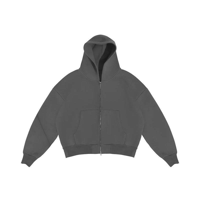 Gris oscuro/estilo cárdigan / S