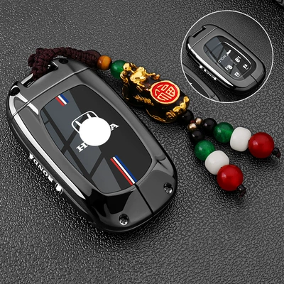 Generation Accord Key Cover, Foldable | Static Rod/Key Bag - type-n-pixiu-pendant-gunmetal-color