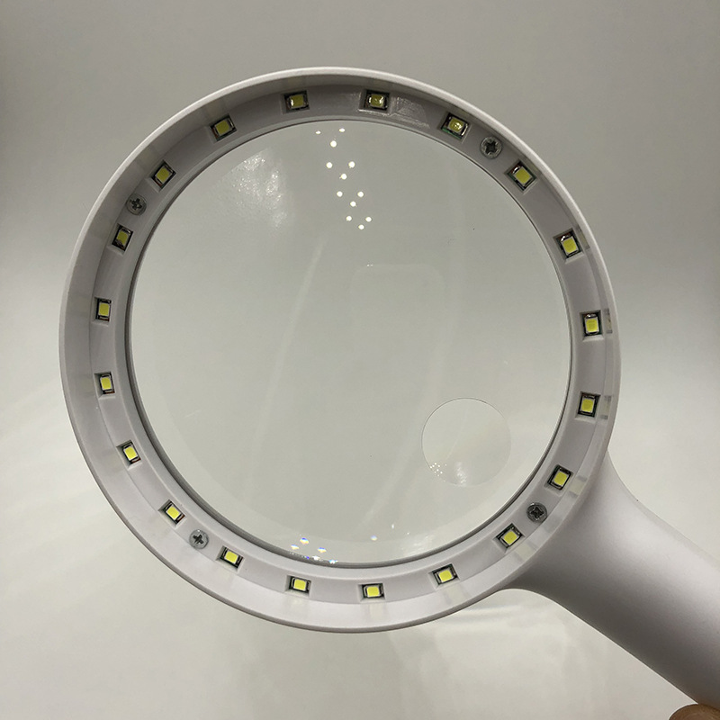 Charging TS108-20L magnifying glass, diameter 108mm, high-definition reinforced acrylic lens, LED light, three-level brightness, with light, magnifying glass, card-type magnifying glass, super magnifying glass pic 10