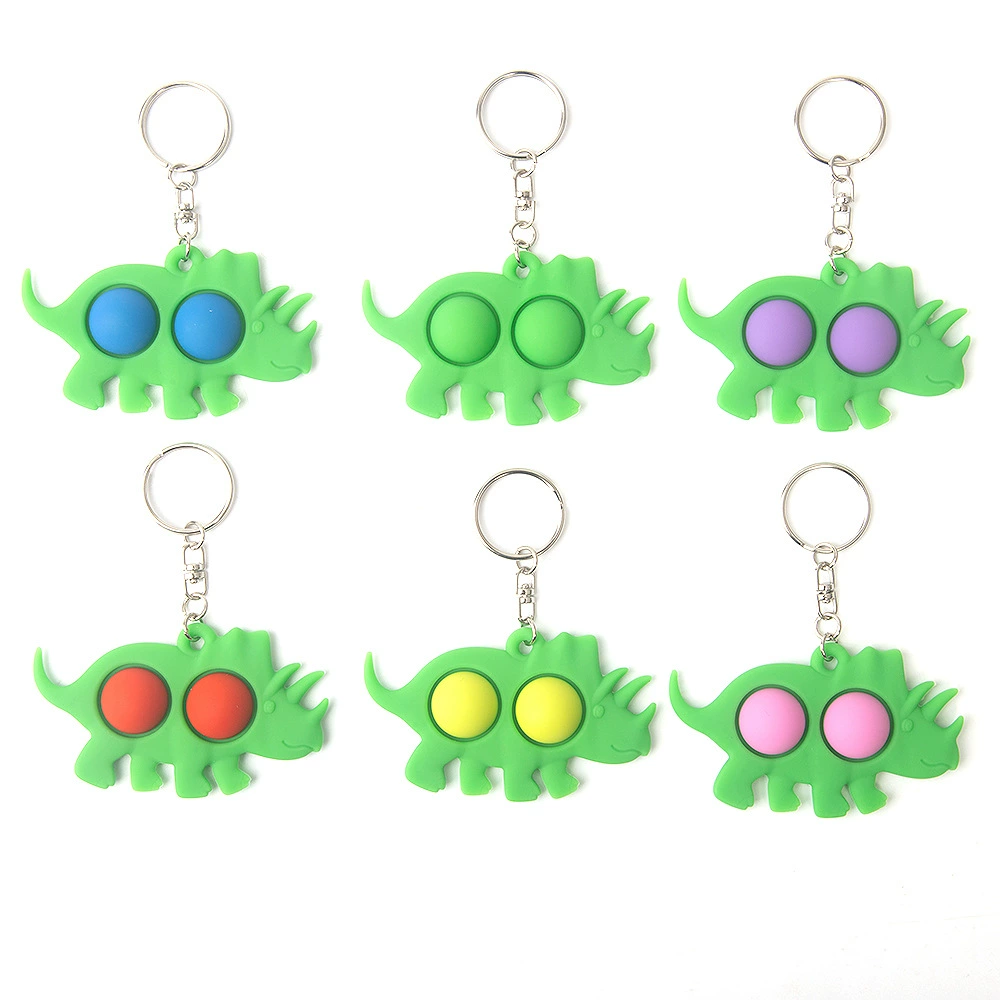 В наличии оптом силиконовая головоломка палец давление Мыши Убийца пионер игрушка металлический брелок Животное Динозавр осьминог кулон