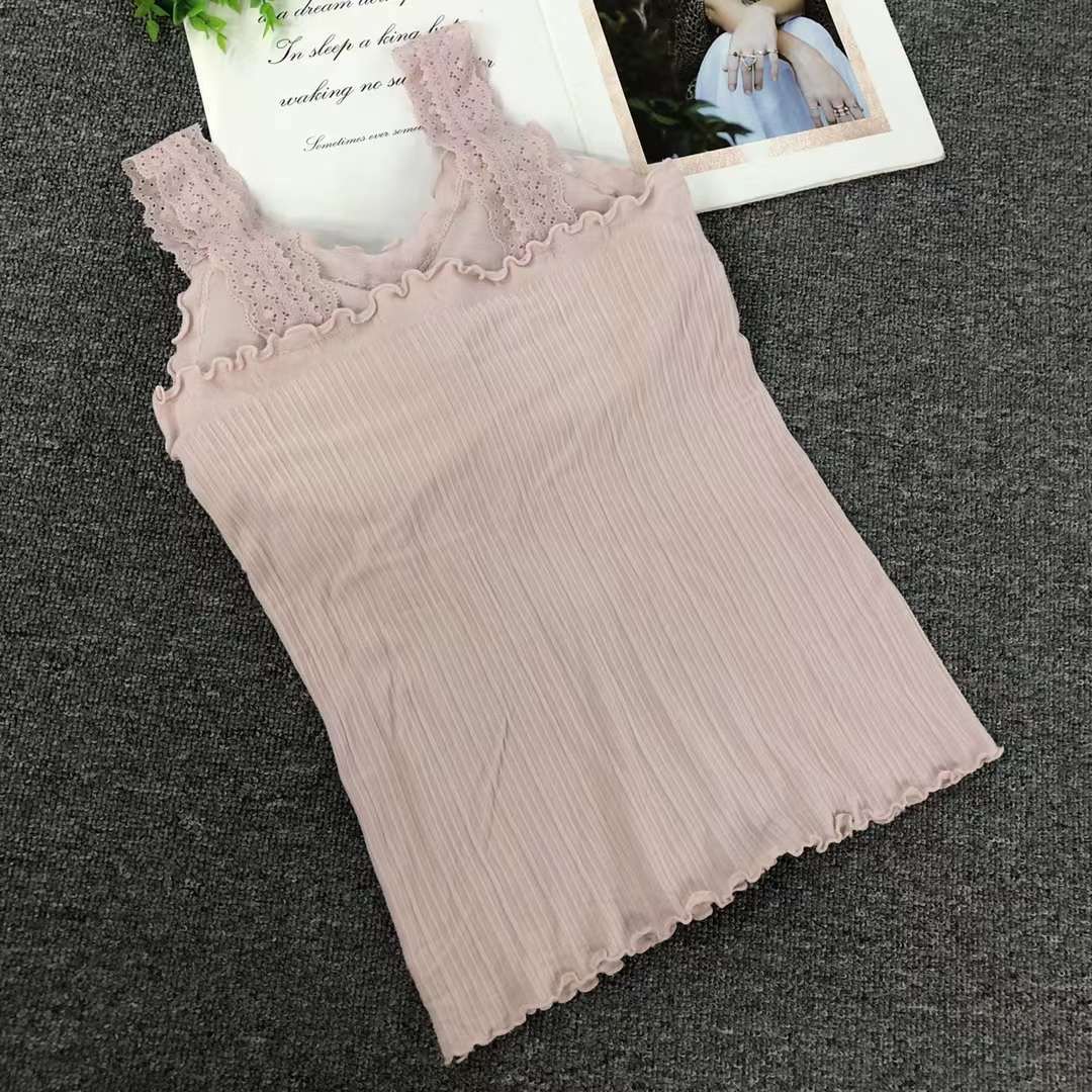 Nuevo chaleco de lana abrasiva caliente, super elástico, cómodo y cálido con almohadilla de pecho, grueso y sin marcas, abrigo interior