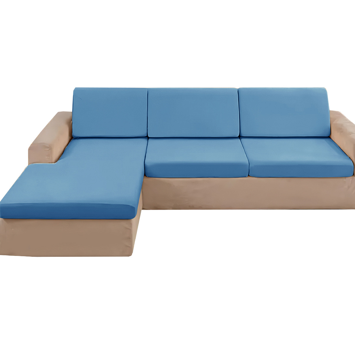 Amazon color sólido elástico 75D seda de leche impermeable sofá cojín cubierta universal todo incluido sofá gaza cubierta de sofá