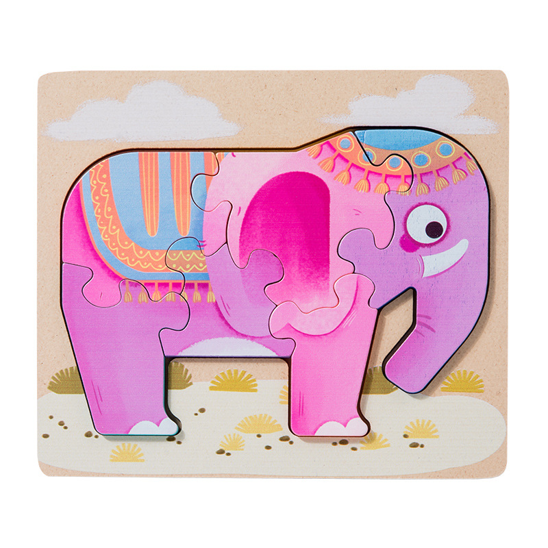 Educación temprana para niños, cognición animal, escena de doble cara, rompecabezas tridimensional, panel de emparejamiento, juego digital de doble cara, juguetes de madera