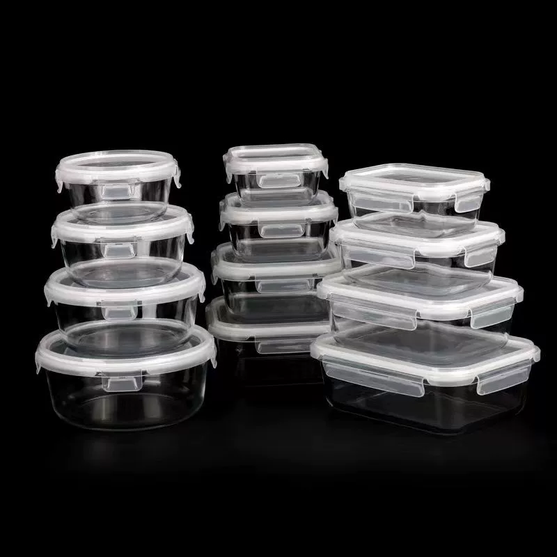 Glass plastic small lunch box stainless steel, big fruit storage box