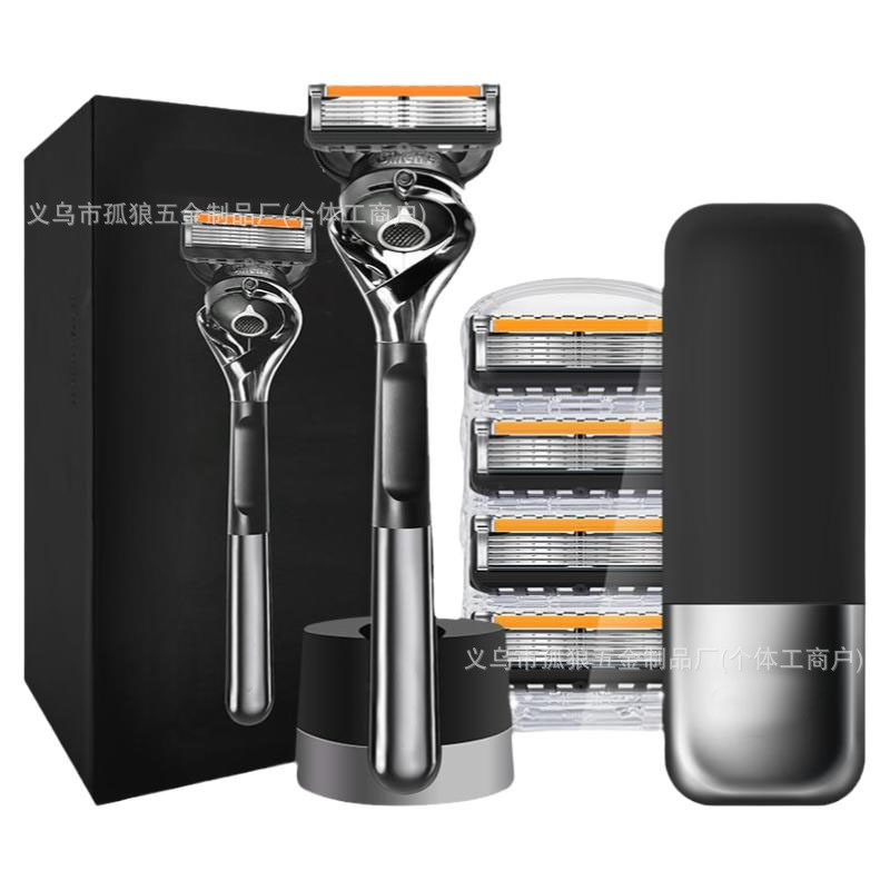 Cross-border wholesale manual razor with 5 blades, manual shaving razor for men, five-layer blade holder base Cross-border wholesale manual razor with 5 blades, manual shaving razor for men, five-layer blade holder base