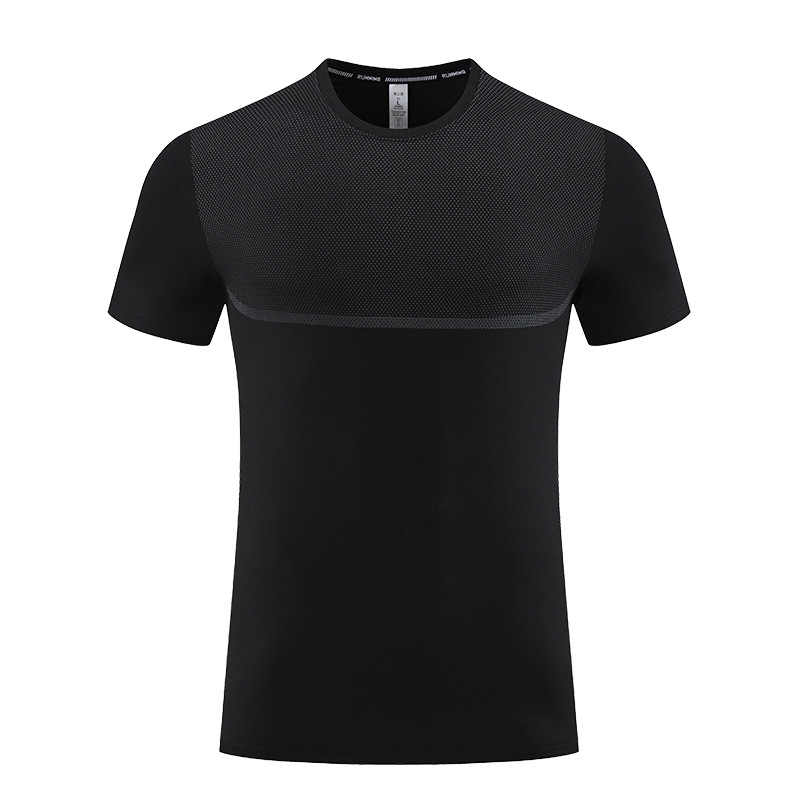 Camiseta deportiva de secado rápido personalizada transfronteriza de manga corta para hombre, camiseta de entrenamiento físico de seda de hielo holgada de verano transpirable para exteriores