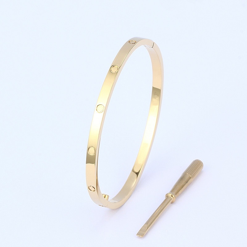 Destornillador tarjeta pulsera estrecha 18K oro rosa Eternal Ring hombres y mujeres no se desvanece pulsera de seis generaciones