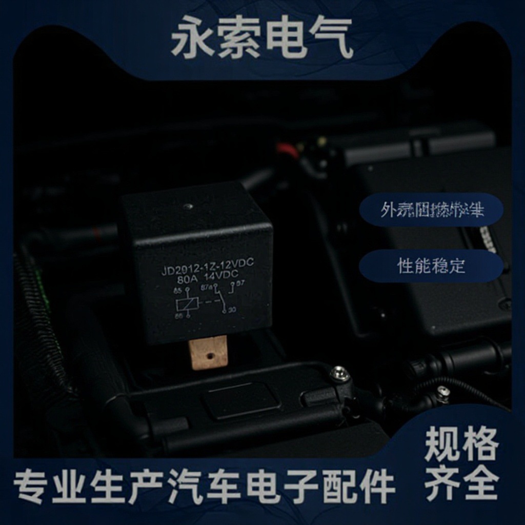 行家选 直供80A继电器1HDC12V JD1912四脚大宽脚100A汽车继电器