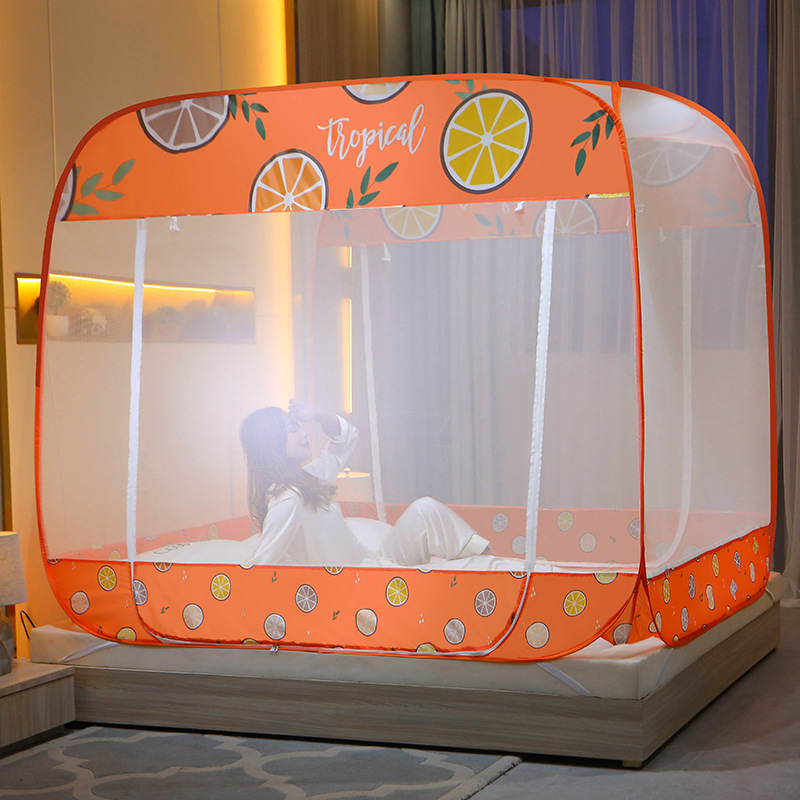 21年新款免安裝加密加高全底拉鏈蚊帳