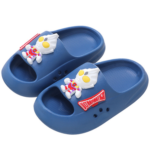 Ultraman Tiga children's slippers summer boys non-slip children's baby slippers bathroom home cartoon soft bottom cool