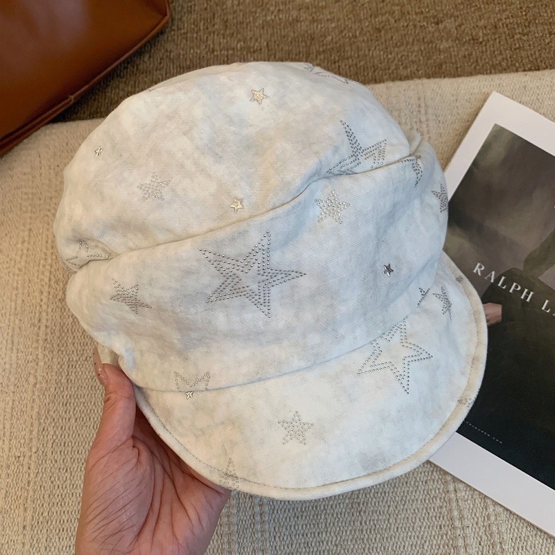 日系覆古星星软檐贝雷帽女y2k显脸小休闲百搭时髦显脸小画家帽子|undefined