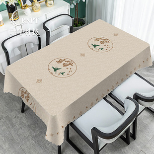 Factory direct national style table cloth home tea table cloth waterproof oil-proof table cloth wash-free pvc plastic table cloth