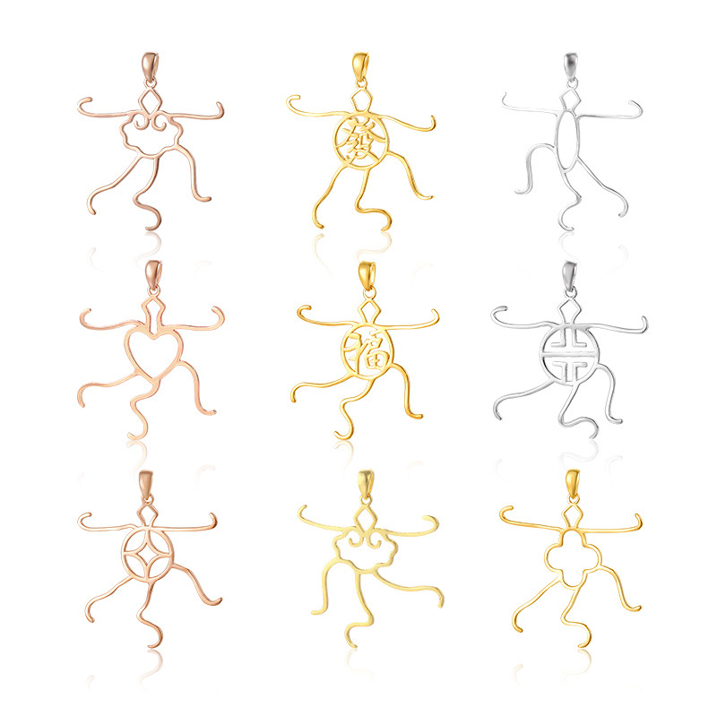 S925 colgante de plata titular vacío de los hombres y las mujeres irregular forma colgante titular vacío con incrustaciones de cera de abejas Jade Buda titular de plata