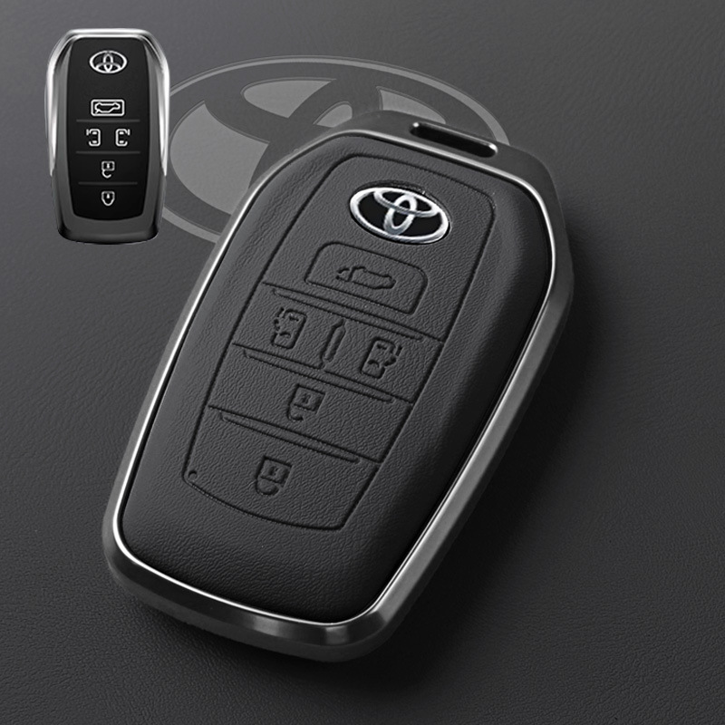 Toyota A5 키 알루미늄 합금 [검정색 원래 자동차 색상 + 단일 쉘]