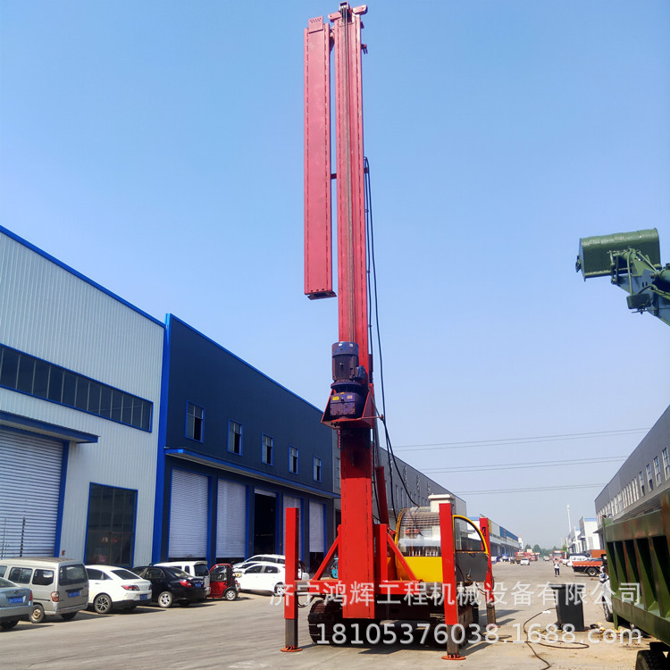 小型长螺旋打桩机 12米长螺旋打桩机 履带行走长螺旋打桩机速度快