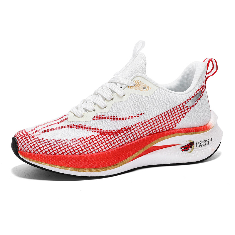 T037 primavera y verano zapatos de correr para hombres y mujeres, tela de malla baja, suela de palomitas de maíz, zapatillas de corrida ligeras y transpirables