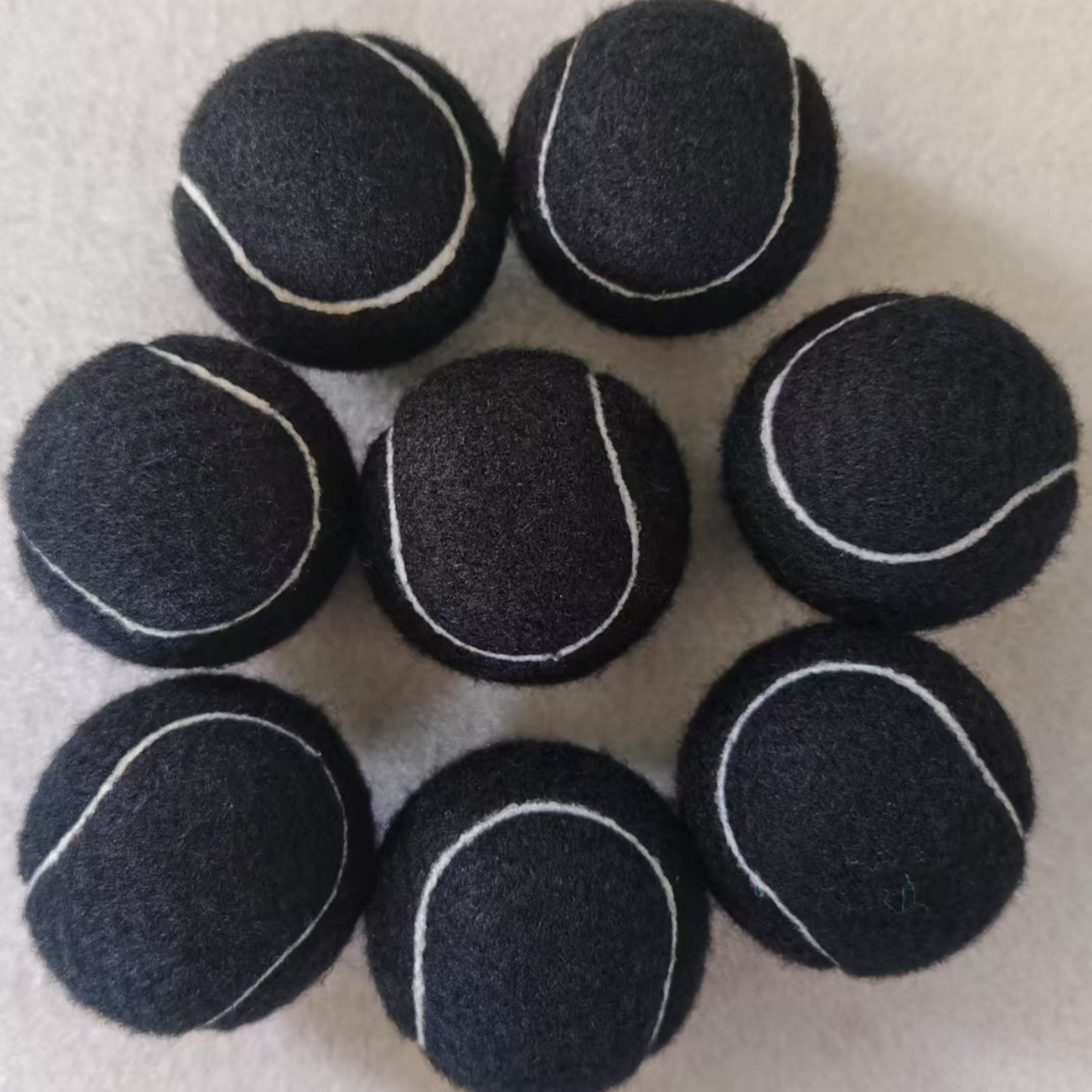 Pet Tennis Ball Black Elastic Long-Lasting Bite-Resistant Lightweight Portable Pet Interactive Gadget Cute Pet Exclusive Tennis Ball