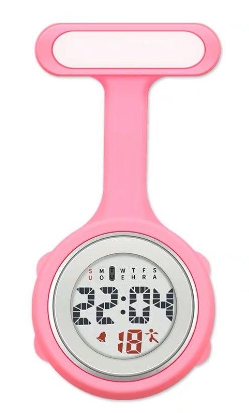 Digital silicona mudo electrónica luminosa enfermera reloj al por mayor estudiante portátil médico pin enfermera reloj al por mayor