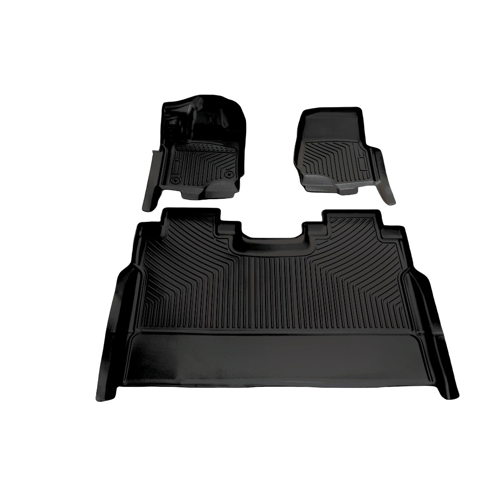 Alfombrillas de coche de TPE hechas a medida, aptas para camionetas Raptor F150 transfronterizas de 2015 a 2023.