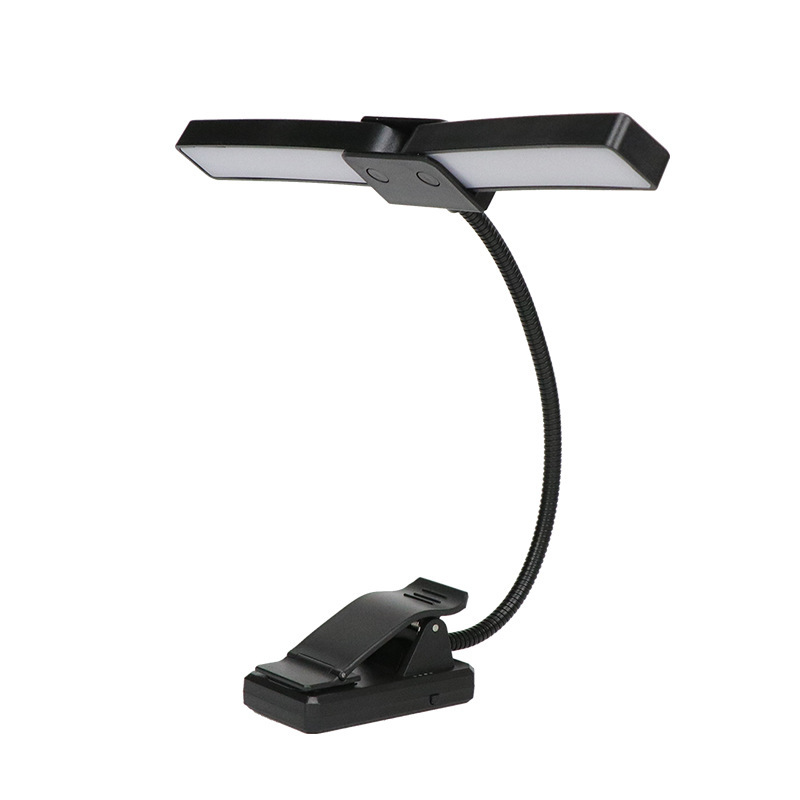 充电多功能双开夹子阅读乐谱看书台灯户外照明台灯夜读灯