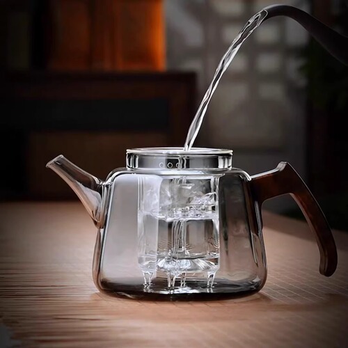 Steamer teapot glass heat-resistant new tea brewing pot single pot stove water boiler large capacity ceramic hob tea set