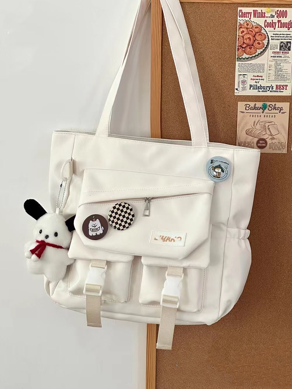Japanese-style simple and versatile single-shoulder bag, soft girl handbag, student large-capacity tote bag for class commuting, girls undefined