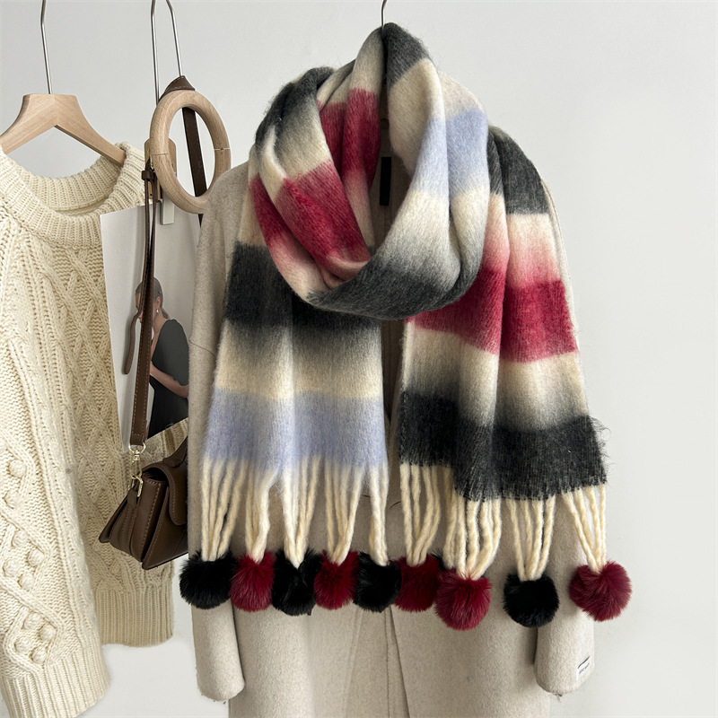 Simple Style Style Women's Simple Style Solid Color Imitation Cashmere Scarf