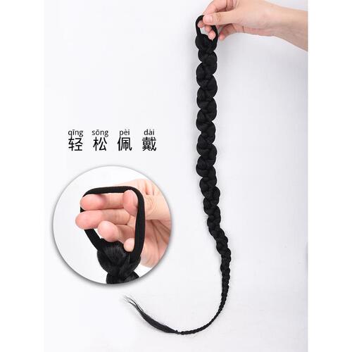 Wig braid female European and American style boxing corkscrew long braid simulation bubble braid double ponytail sweet cool spicy girl twist dirty braid 