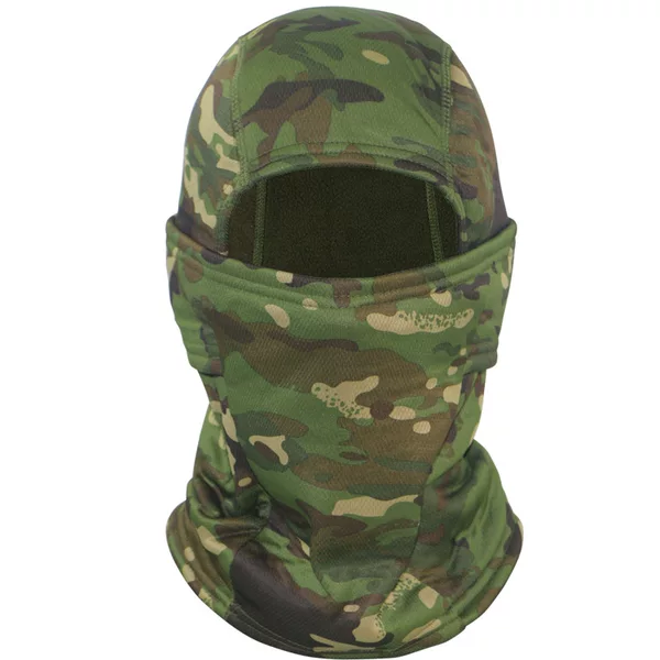 Camouflage double-sided ice silk neck scarf and ice sleeve set, outdoor sun protection headscarf, camouflage ice sleeve breathable face mask manufacturer