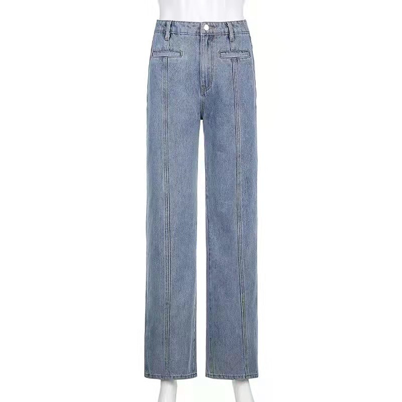 Vaqueros mujer bootcut cintura media estilo retro para primavera_voghion.com