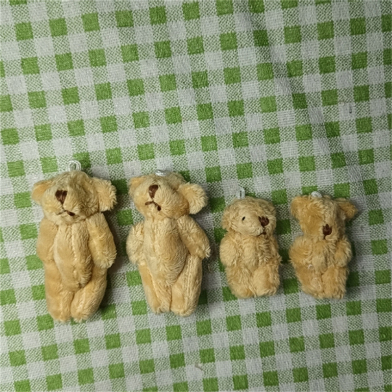 Fluffy Japanese-Style 4.5cm Multi-Color Long-Haired Jointed Teddy Bear Clothing Decoration Accessories Materials and Supplies Fluffy Japanese-Style 4.5cm Multi-Color Long-Haired Jointed Teddy Bear Clothing Decoration Accessories Materials and Supplies