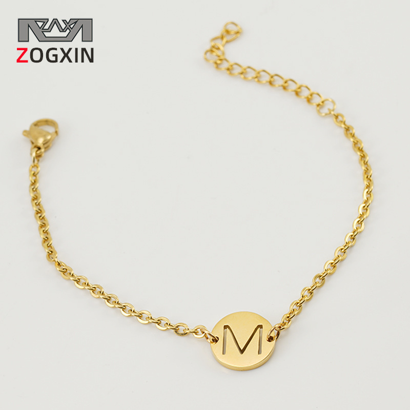 Cross-border European and American Titanium Steel Bracelet Temperament Simple Niche Design Sense ins Style 18K Gold Stainless Steel Girlfriend Bracelet for Women