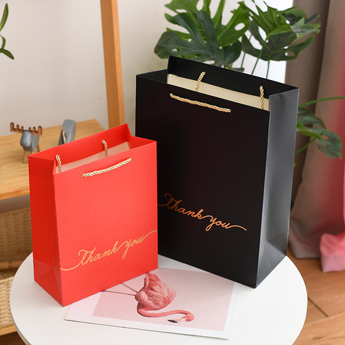 Red bronzing Chinese Valentine's Day handbag paper bag jewelry packaging gift bag Mid-Autumn Festival and Dragon Boat Festival gift packaging bag