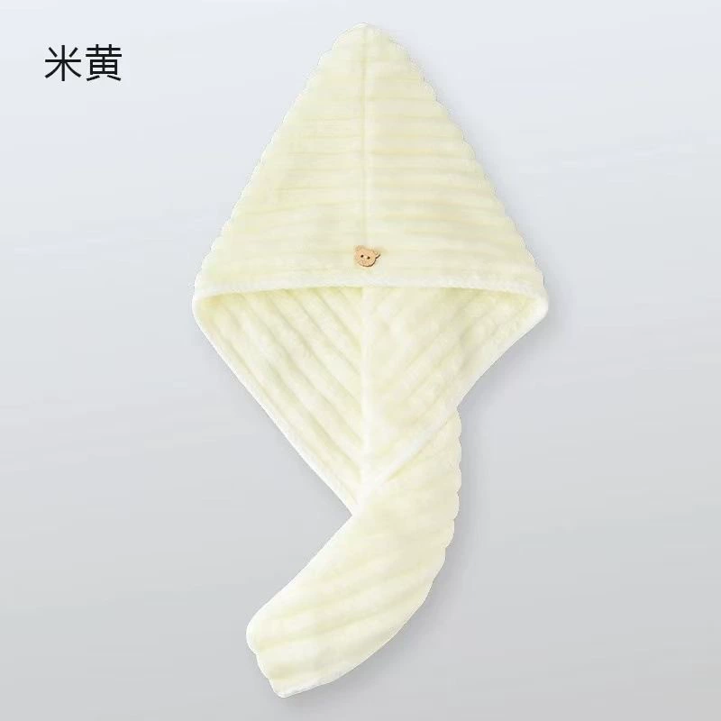 Shower cap, шапка, коралловый бархат полотенце для волос, увеличенная толщина, впитывает воду