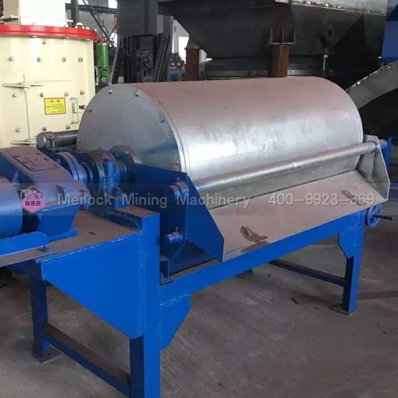 选矿内蒙古除铁永磁磁选机铁筒式磁选机小型磁选机磁滚筒源头厂家
