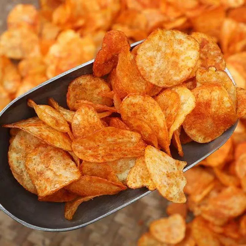 Острые чипсы из картофеля Острые особенности Гуйчжоу 숙ренные чипсы Dormitory целый короб чипсов перекусы оригинальная нарезка крупная упаковка
