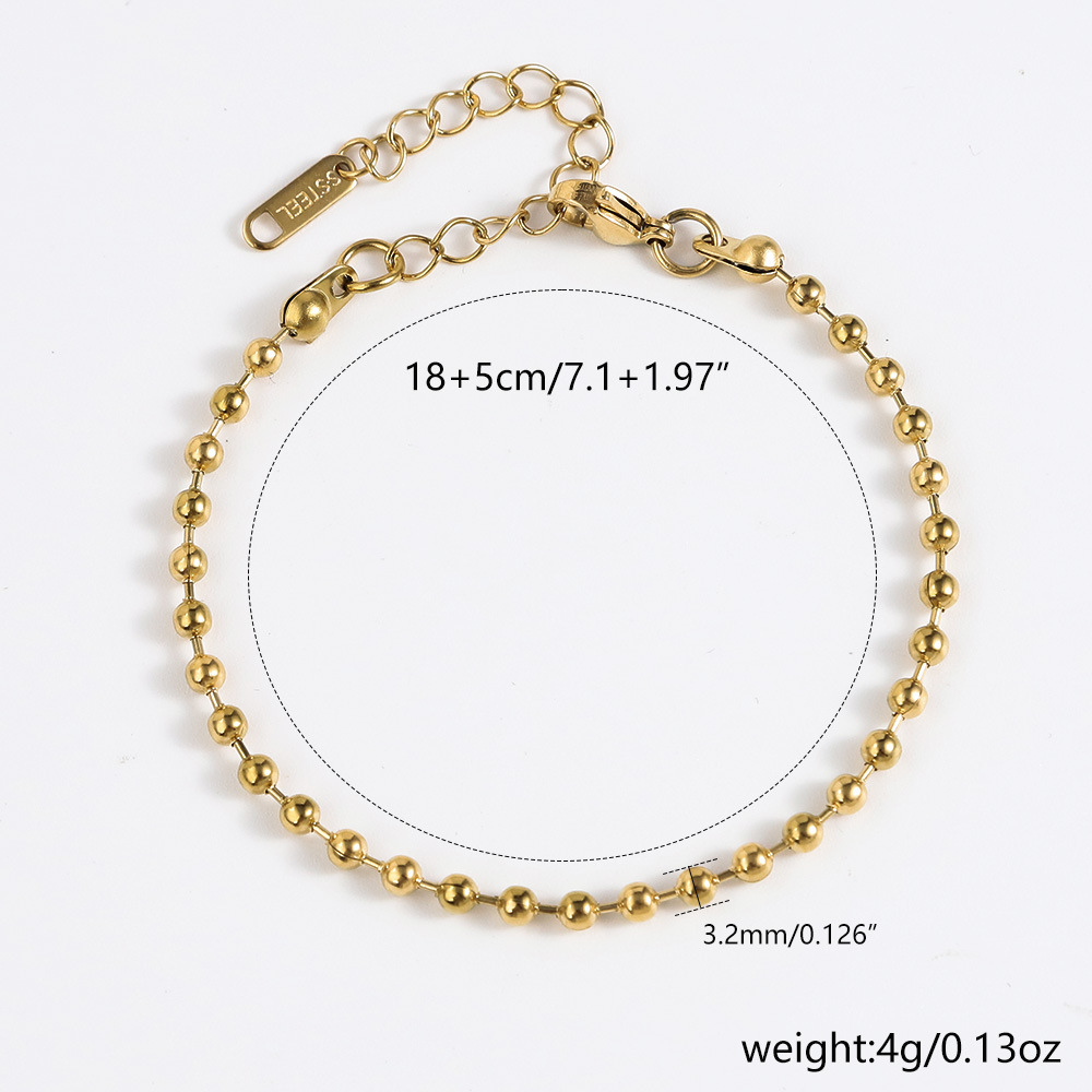 골드 [3.2mm 볼 체인] 18+5+개