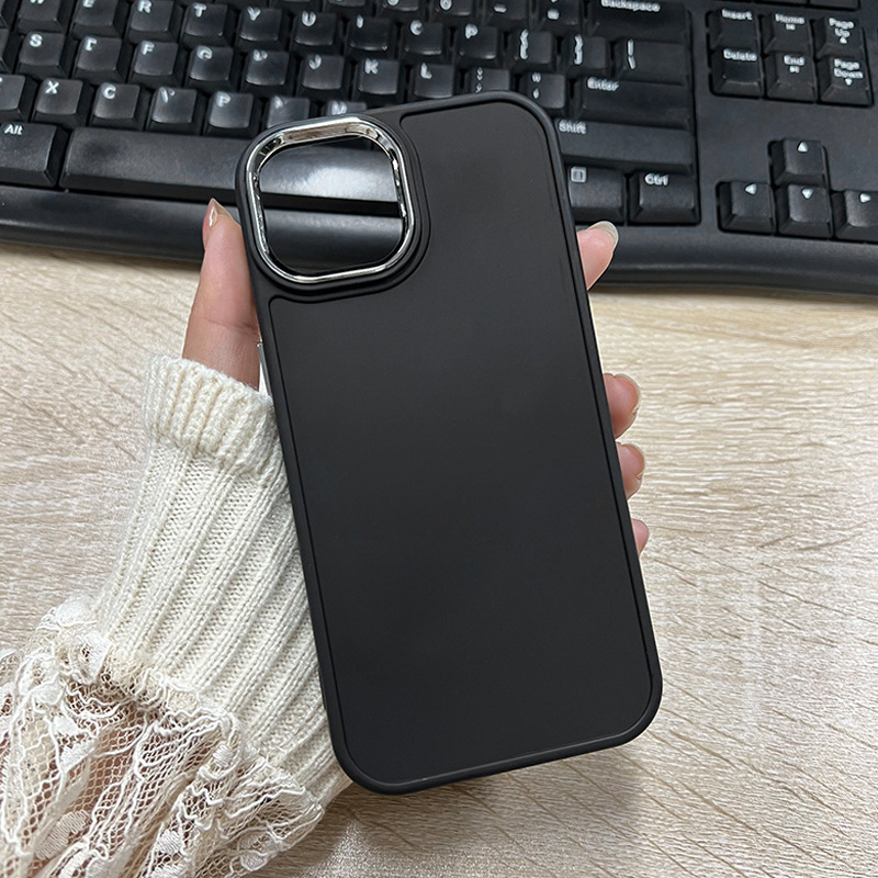 网红TPU电镀相框适用iPhone17手机壳苹果15纯色素材壳13/14保护套|undefined
