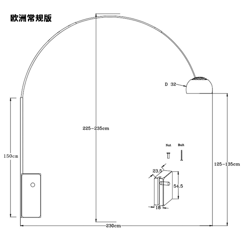 흰색 천연 대리석 낚시 램프 (사각형 튜브 정사이즈)